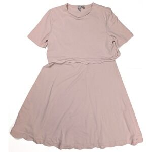 basque waist wedding dress a line ASOS DESIGN Washed One Sleeve Drape Detail Mini Dress In Pink